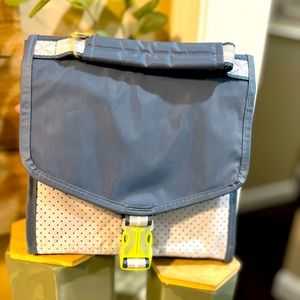 Thirty-One Gifts ~ Fold-Over Lunch Bag ~ Soft Blue Colorblock